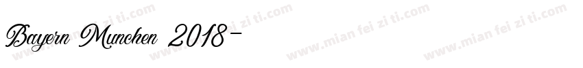 Bayern Munchen 2018字体转换
